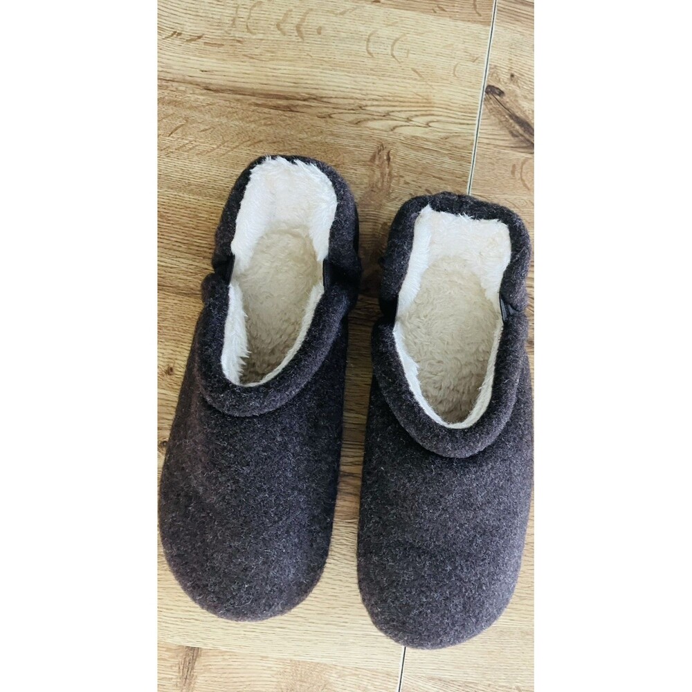 LONG BAY Men’s Brown Slip-On Faux Fur Lined Slippers UK 8-9, EU 42-43